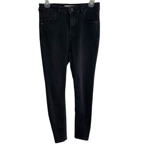Superdry Women's Dark Black High-rise Skinny Jeans Size W30/L30